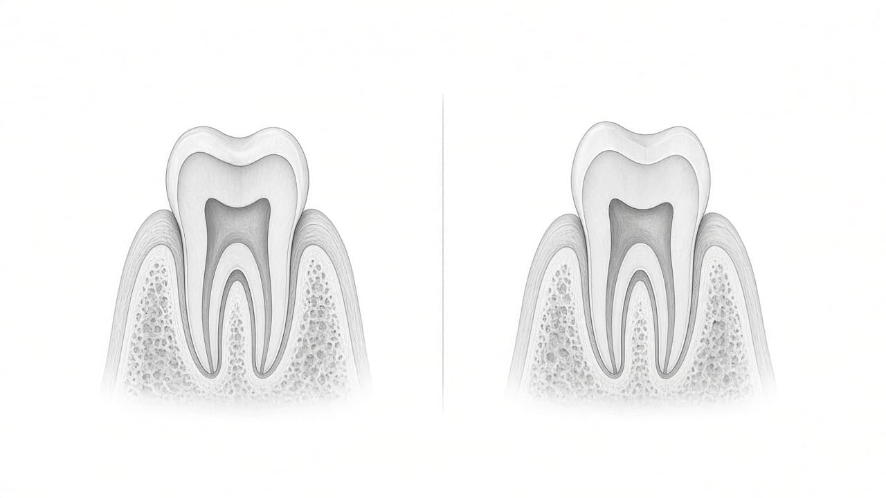 Alargamiento coronario para exponer estructura dental