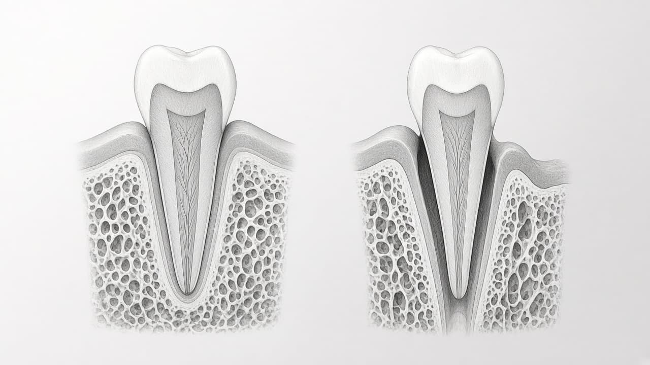 Tratamiento de periodontitis y evaluación de pérdida de soporte dental